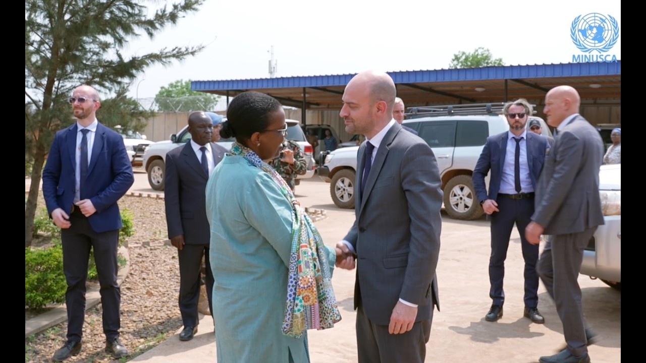Visite ce jour à Bangui de Jean-Noël Barrot, Ministre des Affaires étrangères à la MINUSCA
