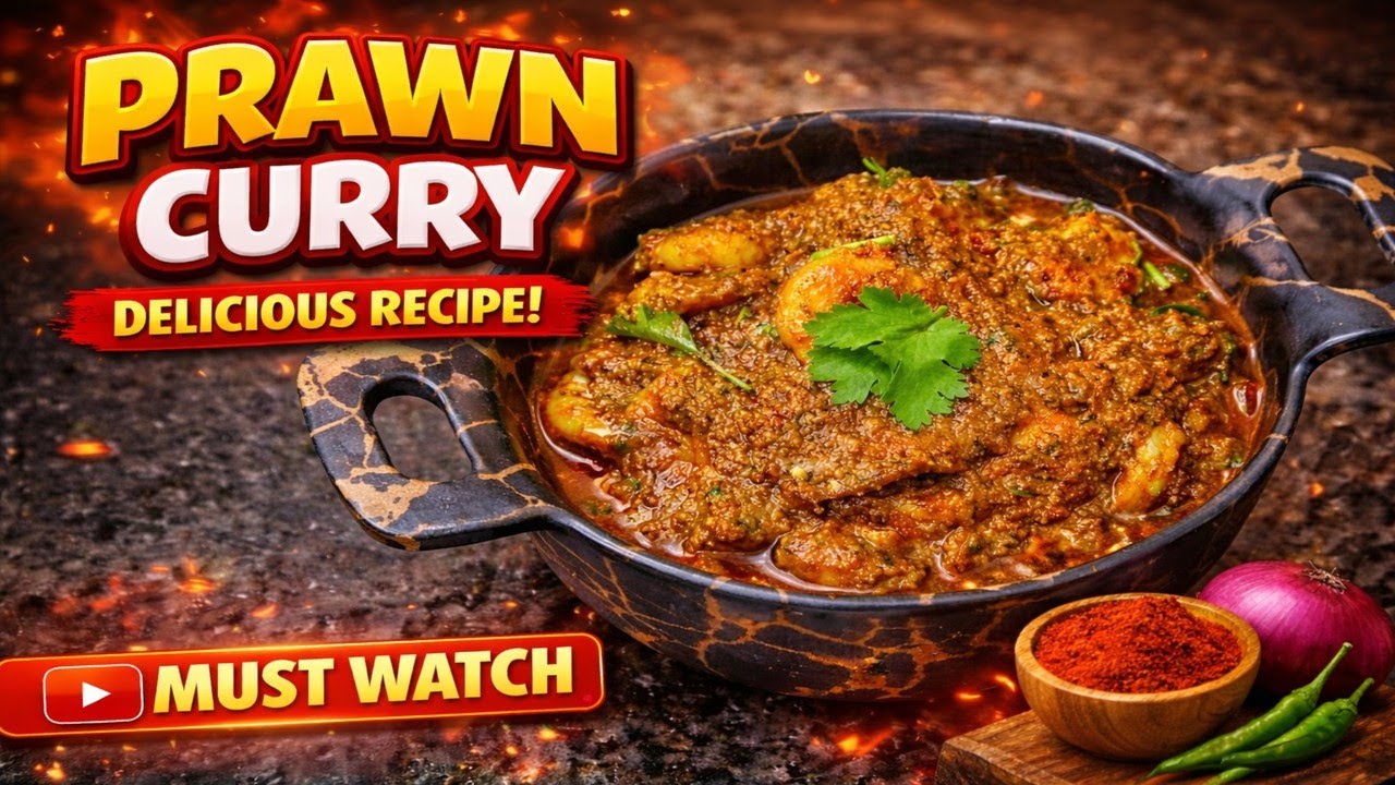 Hotel Style Prawn Gravy Recipe | Easy & Tasty Shrimp Curry at Home