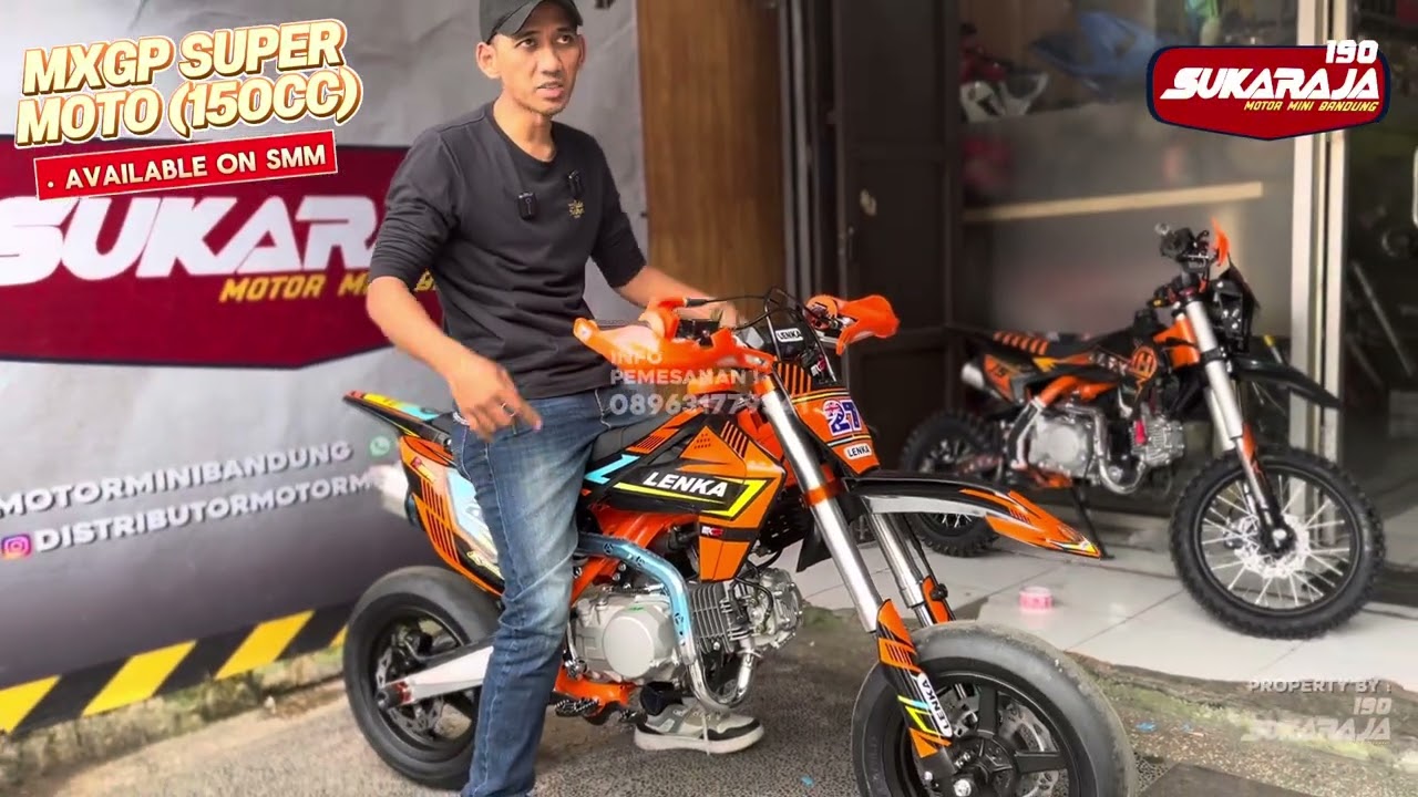 READY LENKA MXGP SUPERMOTO 150CC MANUAL KOPLING /089631779341 #sukarajamotorminibandung 