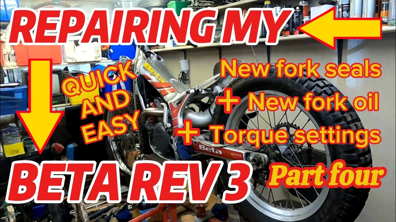 Beta rev 3 fitting new fork seals, new fork oil and some torque settings