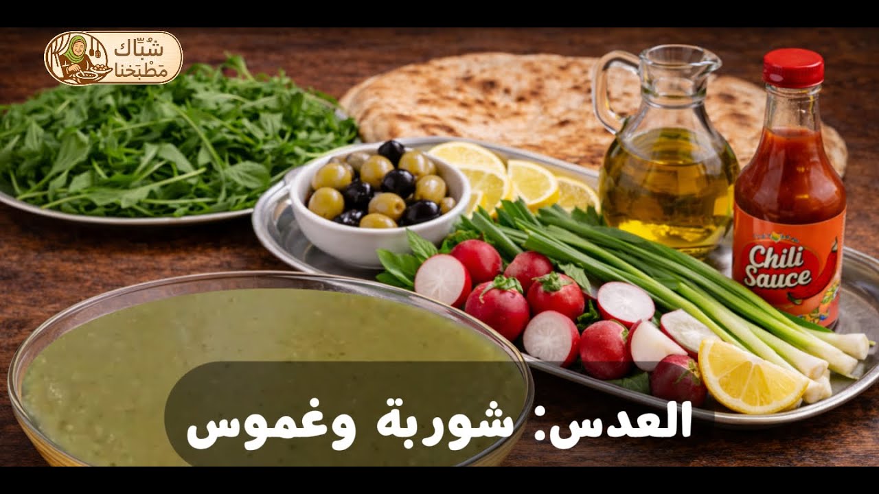 العدس: شوربة أو غموس. أعتمدوها في رمضان 🤩