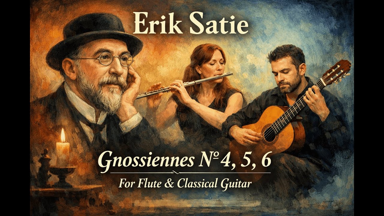 Erik Satie   Gnossiennes Nº4, 5, 6  For Flute and Classical Guitar