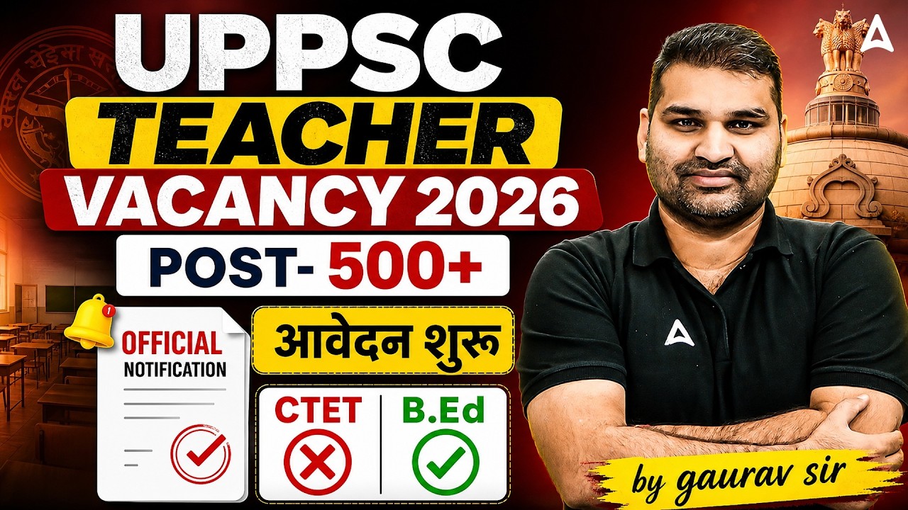 UPPSC Teacher Vacancy 2026 Out | 500+ Posts Official Notification & Online Form