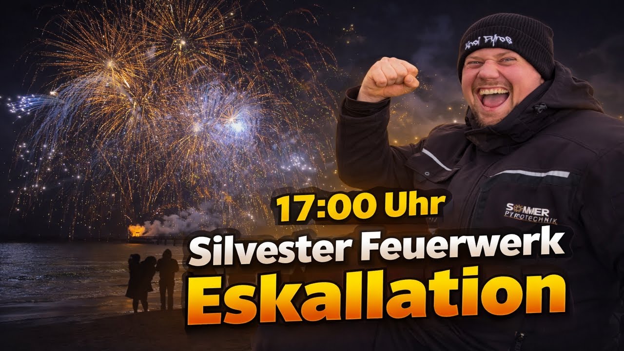 17:00 UHR XXL SILVESTER FEUERWERK | Über 200 Kugelbomben 💥 Kinderfeuerwerk Boltenhagen 2025/2026