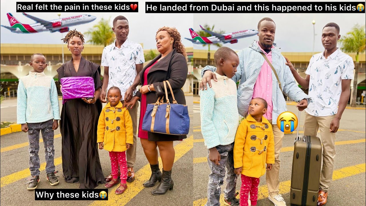 what a shock 😭Landed from Dubai and this happened infront of his kids😭
