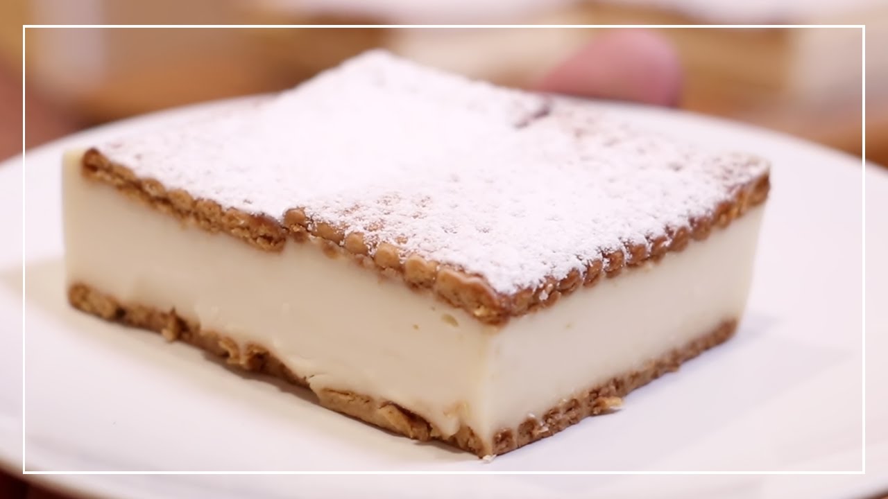 TARTA de YOGUR y GALLETAS | Postre FACILÍSIMO y DELICIOSO Sin Gelatina y Sin Horno!