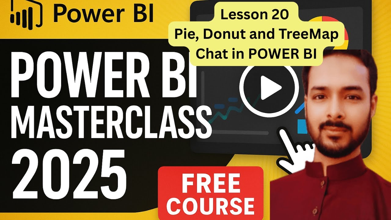 Lesson 20: Create Pie Donut and Treemap Visuals in POWER BI