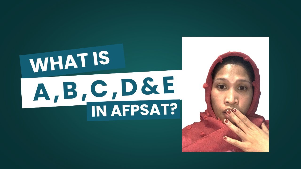 AFPSAT Categories and Scores—specifically the Category Ratings A to E/ What does A,B,C,D and E