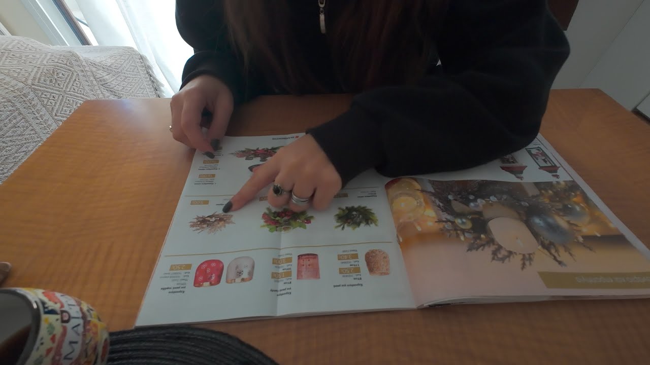 Silent Christmas Flyer Flipping ASMR | No Talking, Relaxing Holiday Sounds