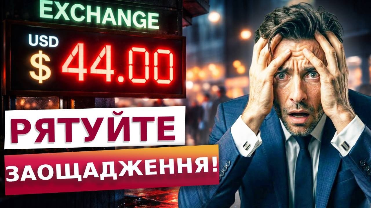 🚨 РЕКОРДНІ 44! Шок на валютному ринку! Що буде з доларом завтра? Купувати чи продавати?