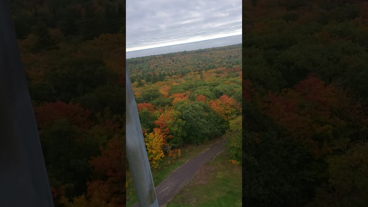 Free climbing a cell tower in Michigan