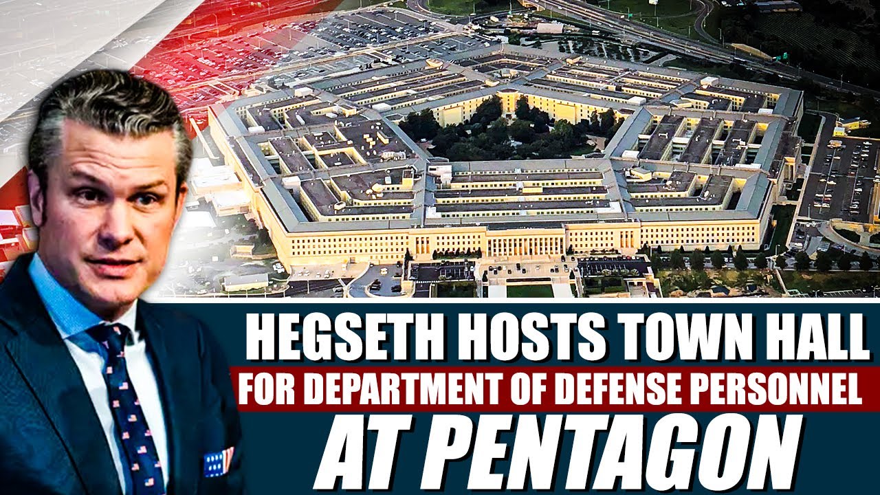 US Secretary of Defense Hegseth hosts town hall for Department of Defense personnel at Pentagon