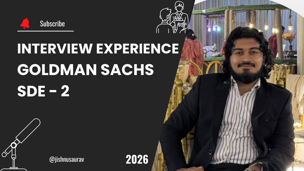 Goldman Sachs Interview Experience | SDE 2 | 3 years experience | 2026 #goldmansachs  