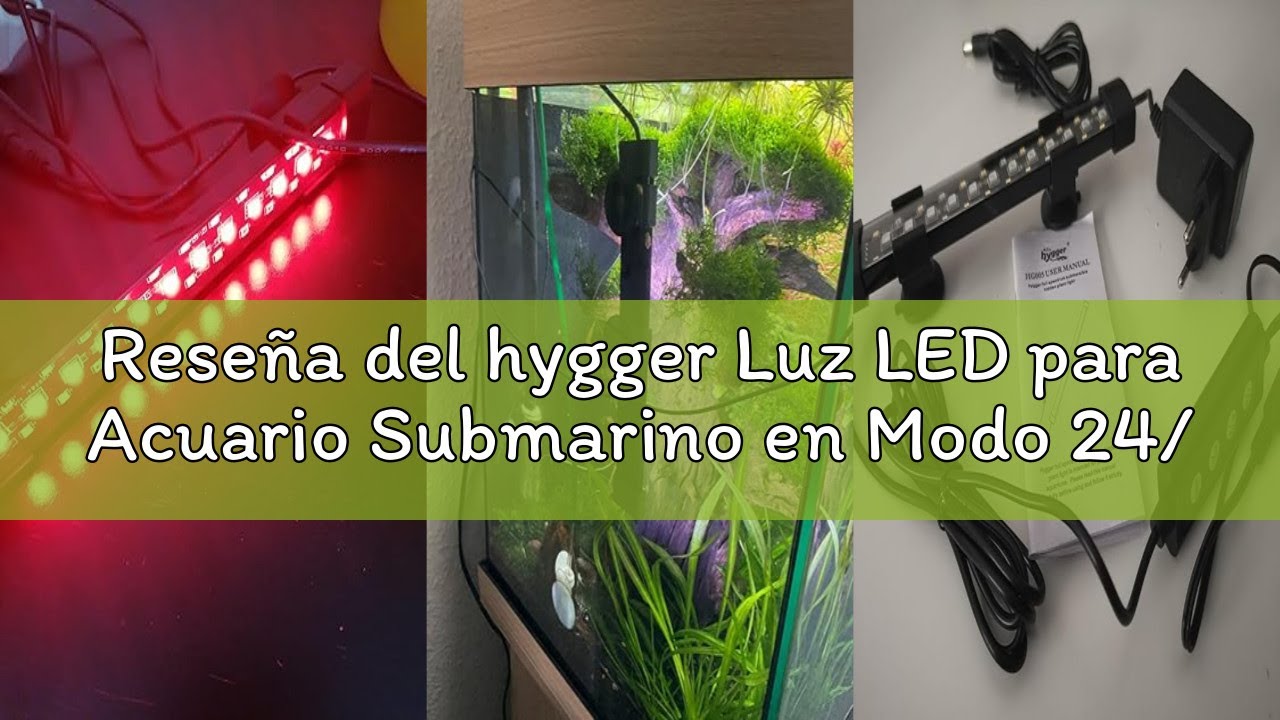 Reseña del hygger Luz LED para Acuario Submarino en Modo 24/7, Luz de Espectro Completo Oculta para