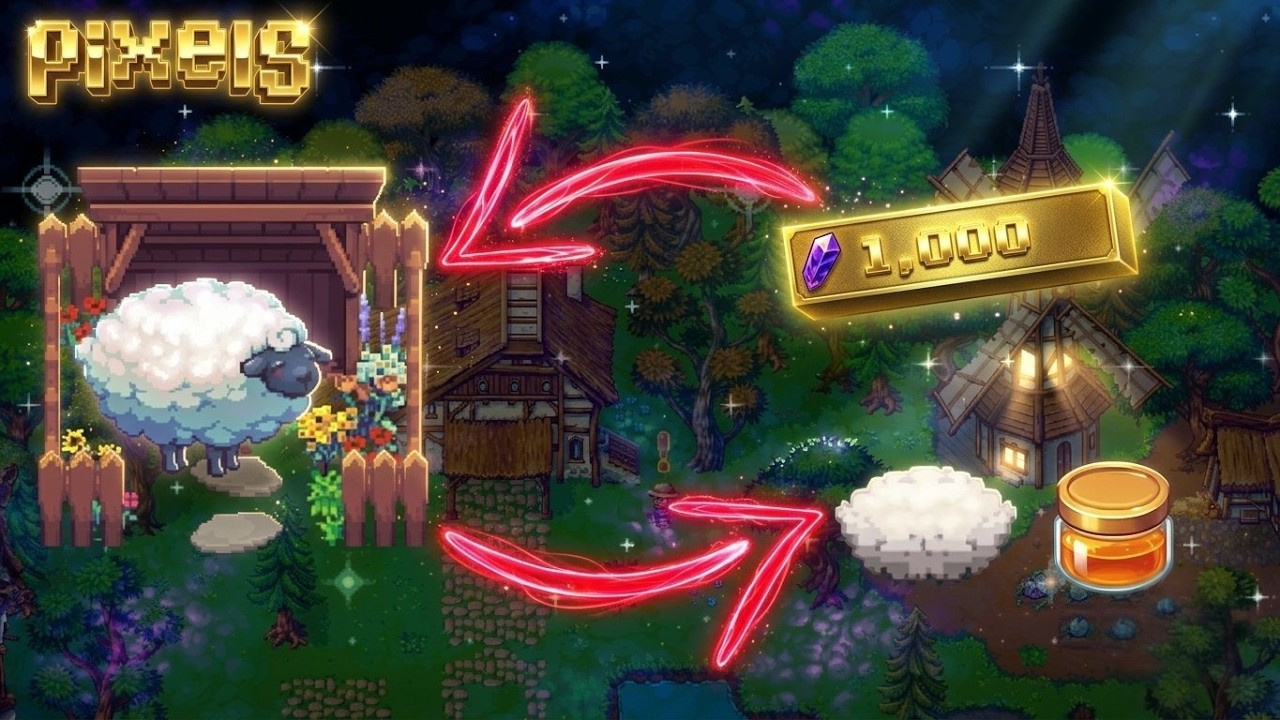 PIXELS // SPENDING 500 ENERGY ON  SHEEP TO EARN COINS... #pixels #web3gaming #crypto  #gaming