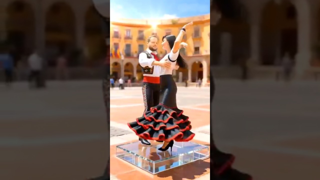 Pareja Muñecos Bailando Flamenco