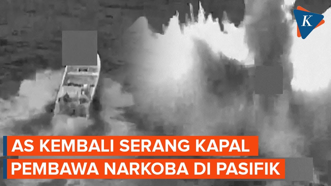 Detik-detik Militer AS Kembali Serang Kapal Diduga Bawa Narkoba di Pasifik