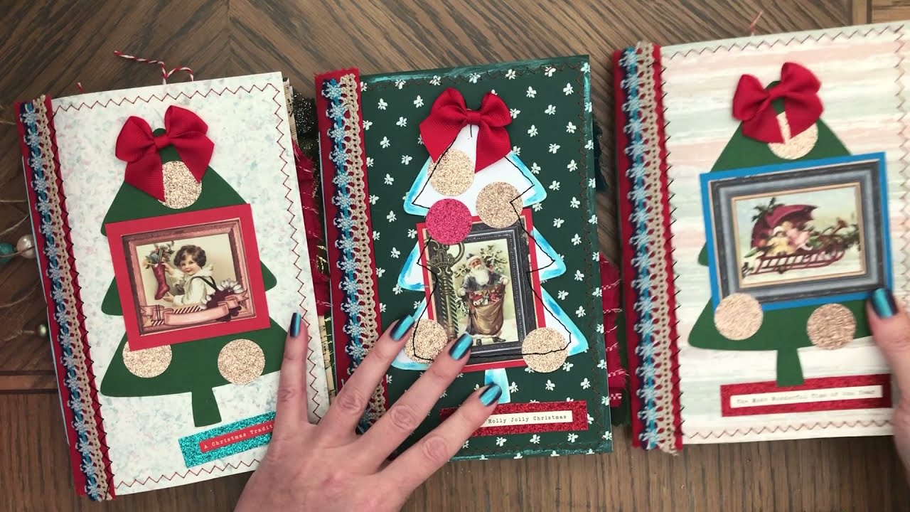 SOLD. Christmas Junk Journals - One Signature 8.5 x 6