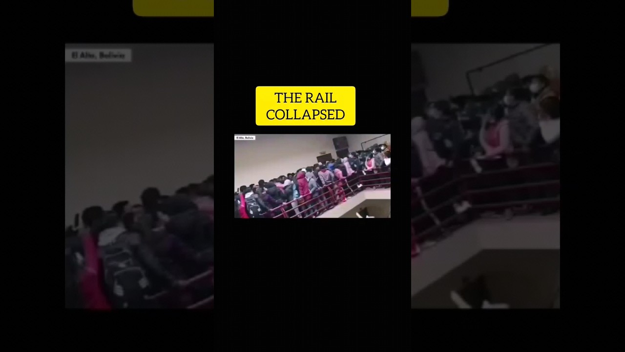 Heartbreaking: Students' Fatal Fall in Railing Collapse #shorts #shortsvideo #fall #viral