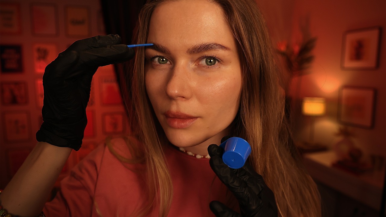 ASMR Permanent Eyebrow Makeup Application | Soft Spoken PMU Consultation & Relaxing Brow Mapping