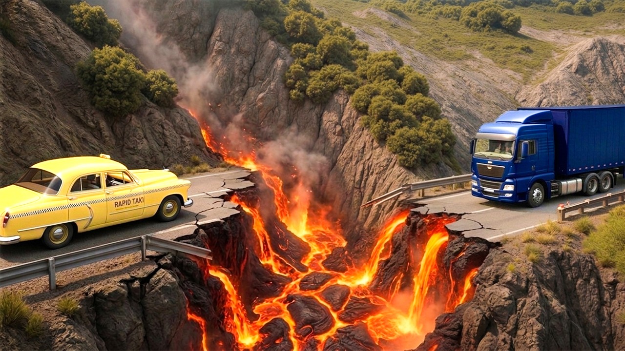Cars vs Giant Crater ▶️ BeamNG Drive