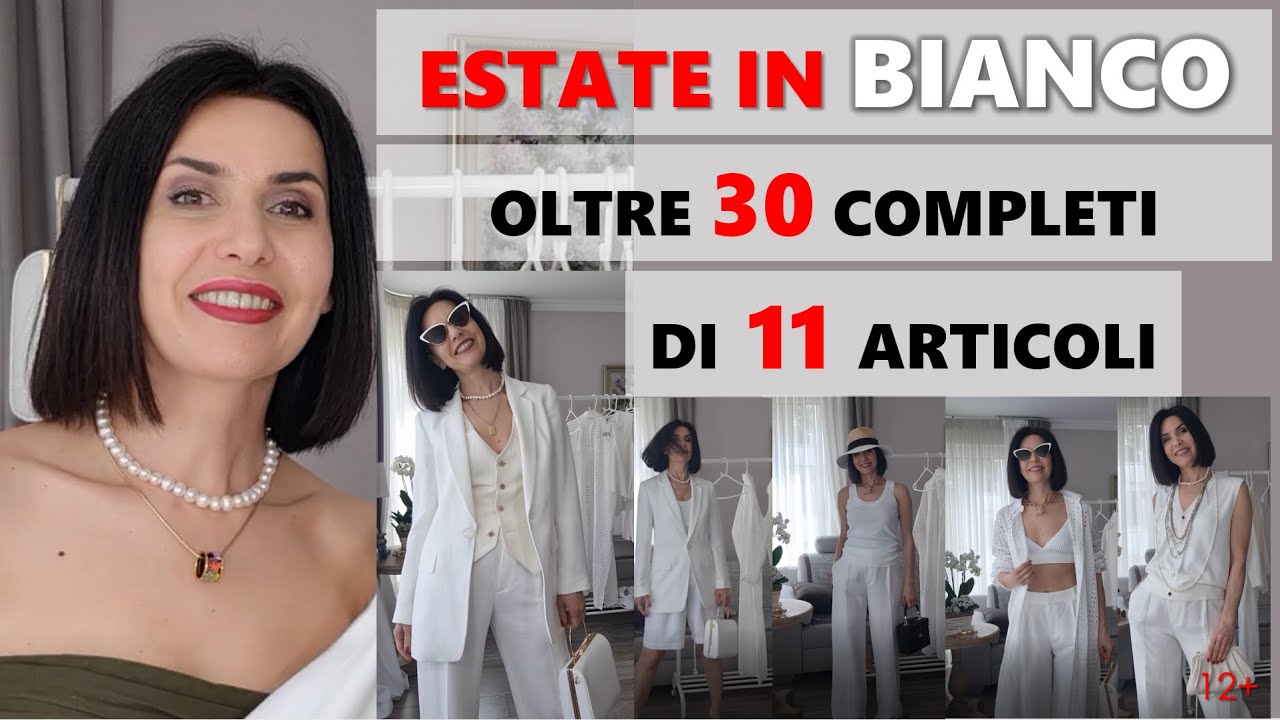 Un guardaroba estivo a capsule bianche. Come creare pi&ugrave; di 30 abiti da 11 semplici articoli. 12+