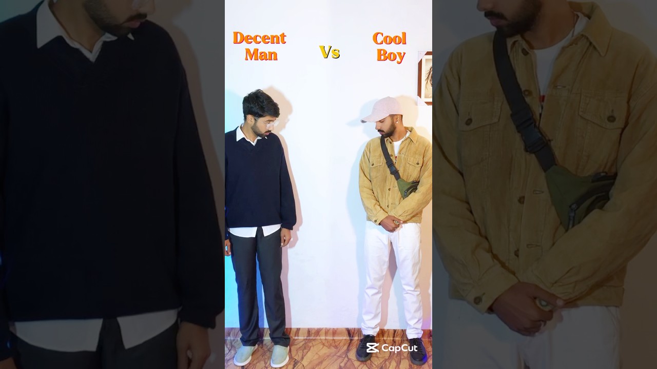 Decent man vs cool boy 🔥 #mensfashion #wearing #styling #dressing #howtostyle #shortsfeed