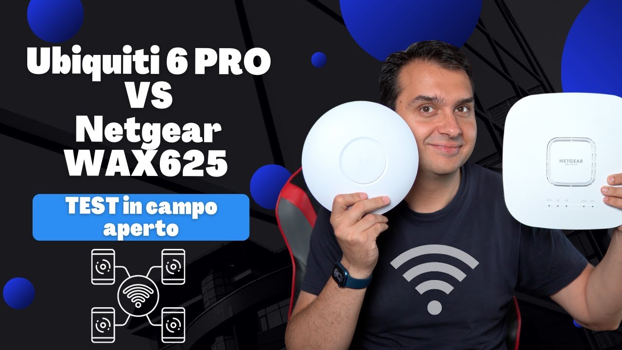 Ubiquiti 6 PRO VS Netgear WAX625 - Test portata, distanza e velocit&agrave; in campo aperto