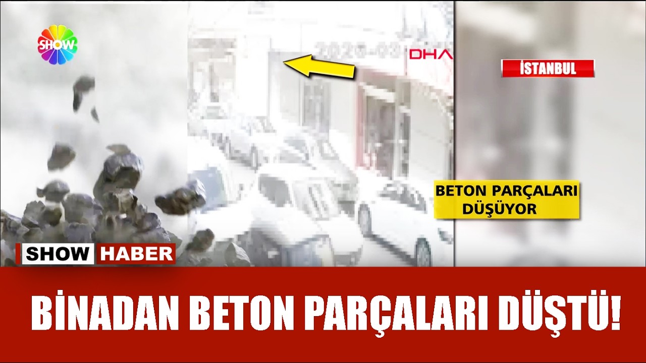 Kopan parçalar araçlara zarar verdi!