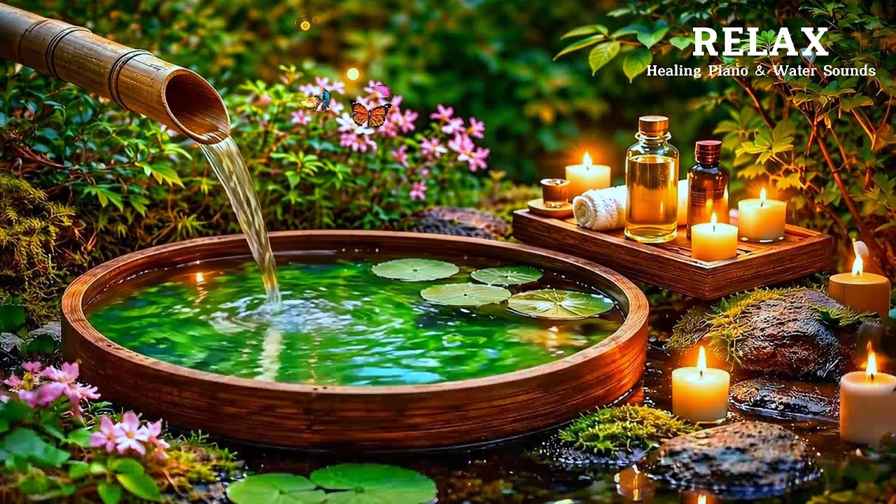 Healing Piano & Water Sounds for Deep Relaxation  Calm, Peaceful Focus