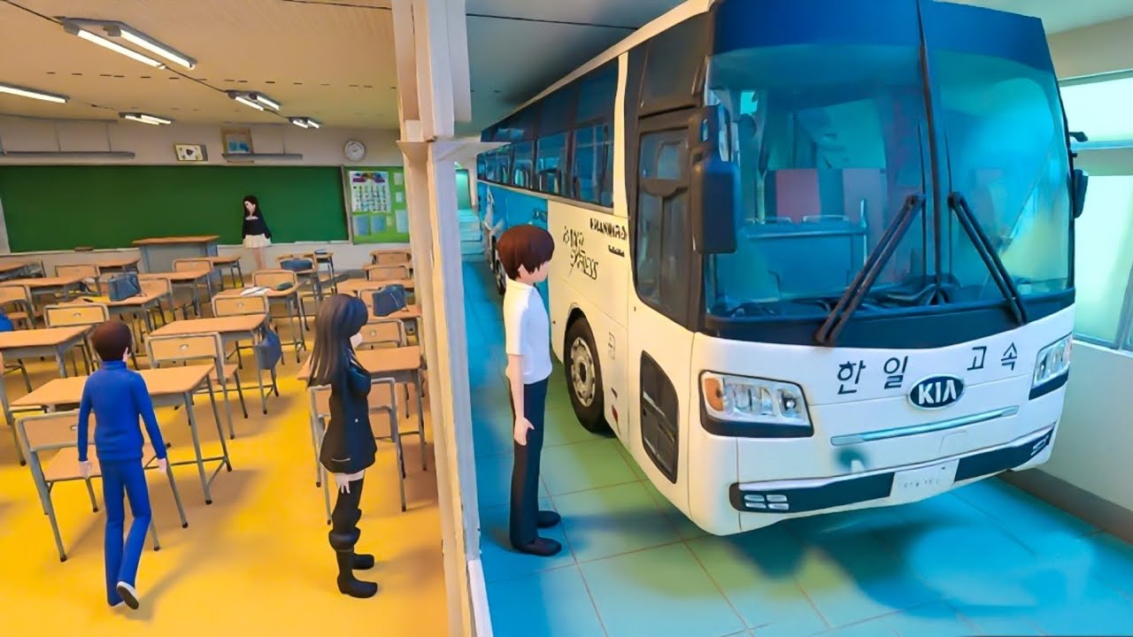 Bus Inside School Classroom! 😲 | 3D Driving Class 2  Android Gameplay 2025 | Car Driving Games 