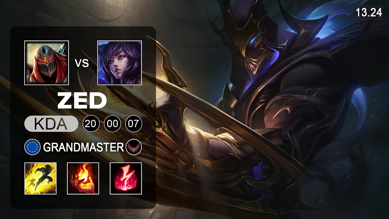 Zed vs Ahri Mid - EUW Grandmaster - Patch 13.24 Season13