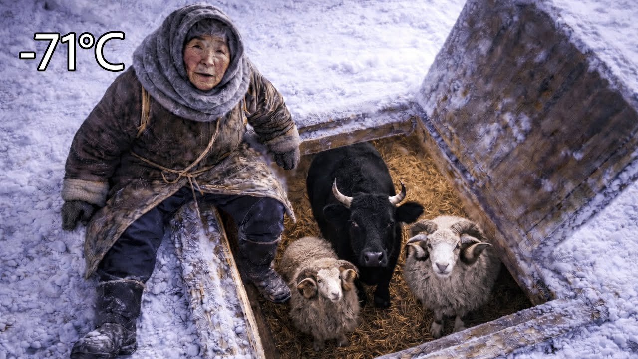 An Old Yakut Woman Saving a Cow at −71°C | Life Below the Floor