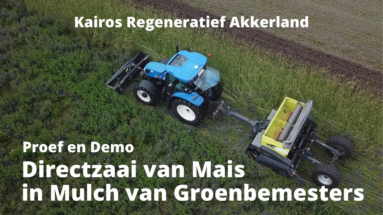 Proef en Demo - Directzaai van Mais in Mulch van Groenbemesters(mengsel) 2022