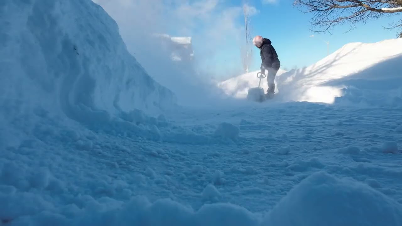 Greenworks 80V Snowblower ASMR | Clearing My Driveway with Real Snow Sounds