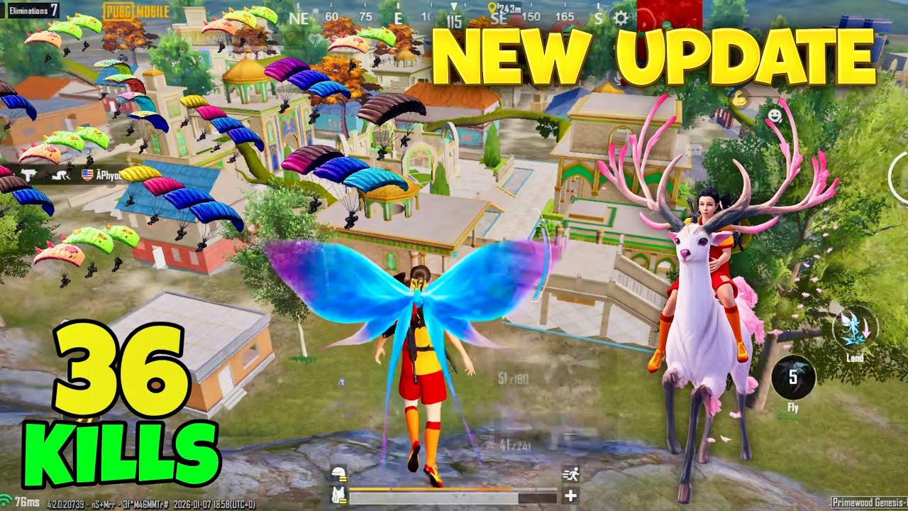 PUBG Mobile 4.2 Update 🔥 36 KILLS Chicken Dinner | Risky PAN Finish 😱 | Full Gameplay
