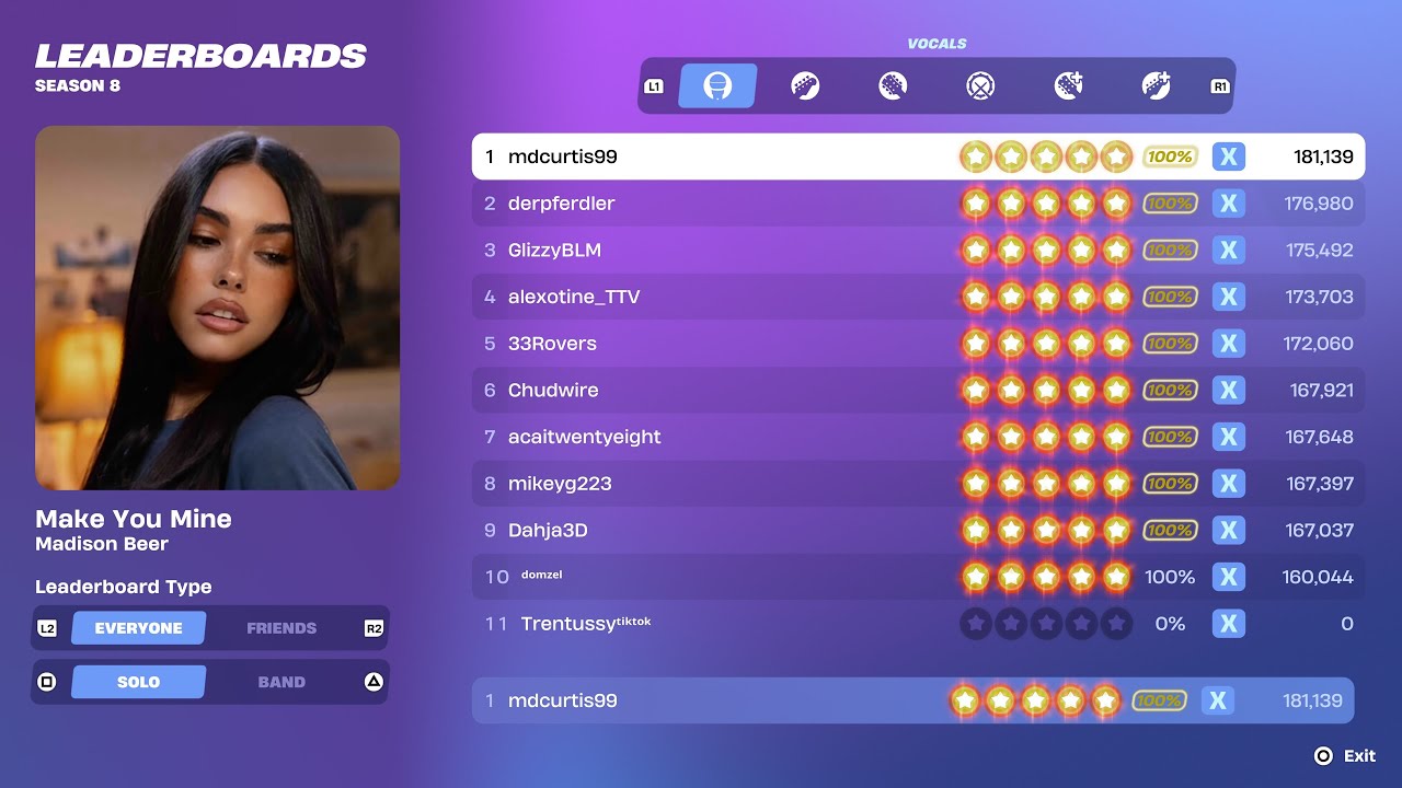 [Fortnite Festival S8] Make You Mine Expert Vocals 100% FC 1st Place All Perfects