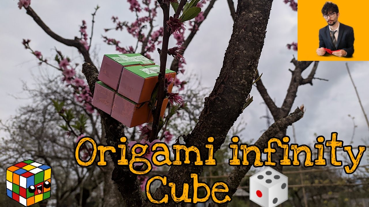 ORIGAMI INFINITY CUBE / Origami: CUBO INFINITO de Papel F&aacute;cil de hacer / რუბიკის კუბი