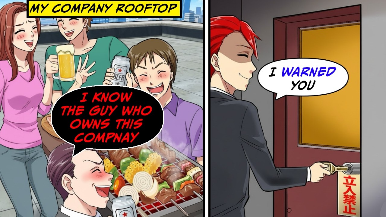 A former classmate held a party with thirty people on the rooftop of my company