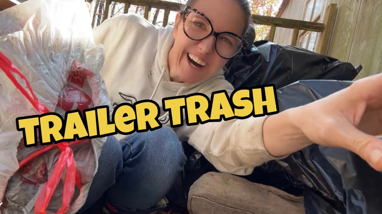 Dumpster Diving an Abandoned Trailer in the Woods! (just wait til you see the GOLD Drawer) 😂 