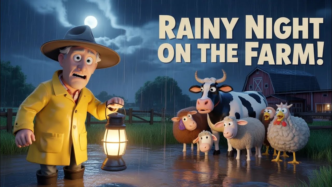 Old MacDonald Saves the Farm in Heavy Rain 🌧️🐄 | Kids Farm Story & Song