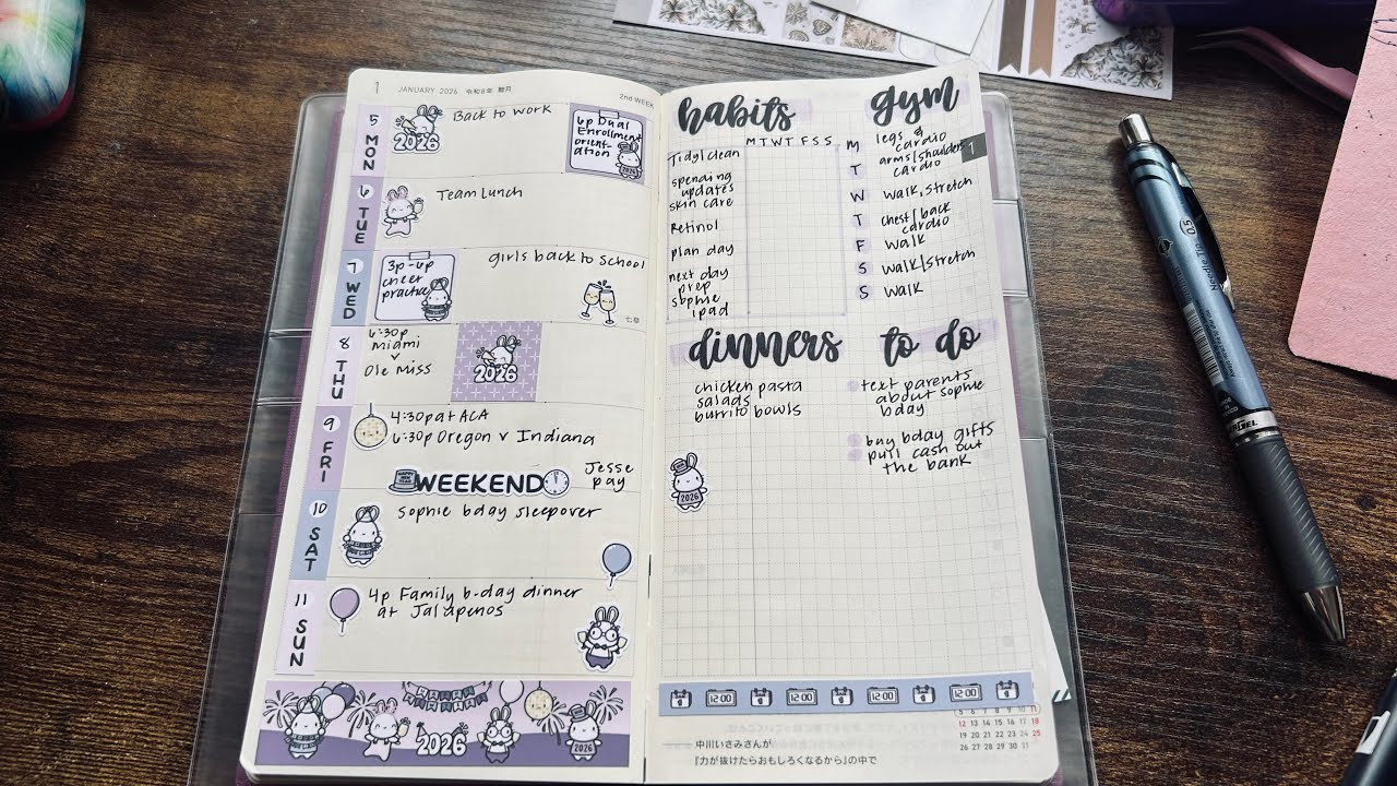 Планируйте вместе со мной | Неделя с 5 по 11 января 2026 года | Hobonichi Weeks