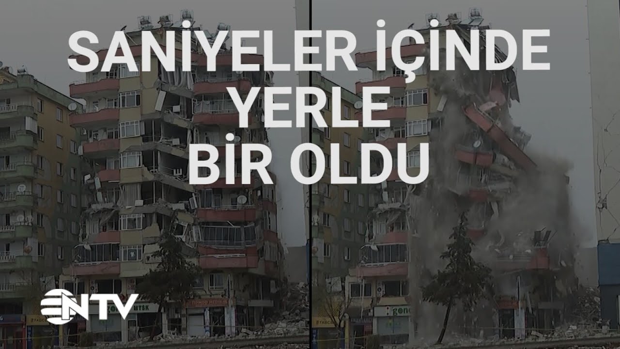 @NTV  Kahramanmaraş'ta ağır hasarlı binanın kontrollü yıkımı kamerada