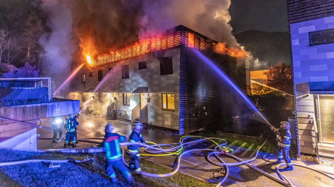 Reihenhaus in Lienz stand in Flammen
