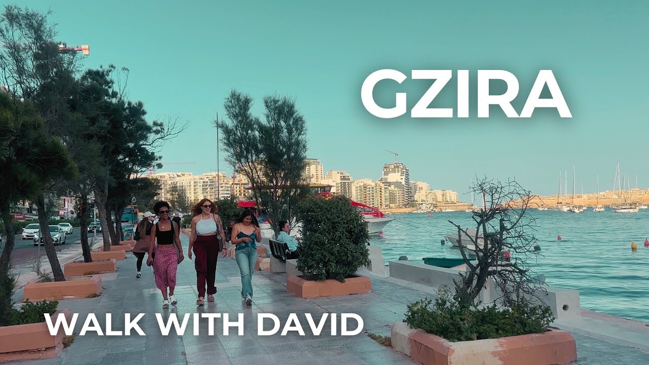 Walking Tour in Gzira, Malta | Ta’ Xbiex to Gzira Promenade | POV 4K HDR 60fps