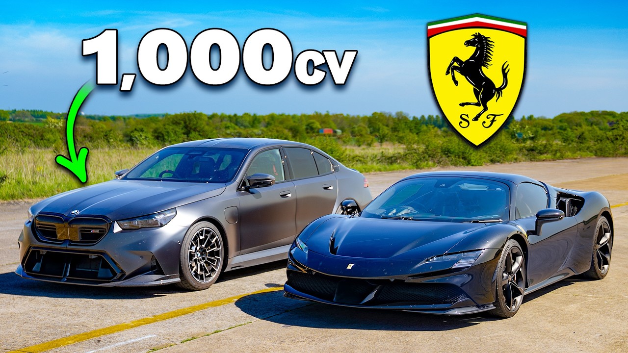 Será que um NOVO BMW M5 de 1.000cv vence um Ferrari SF90?