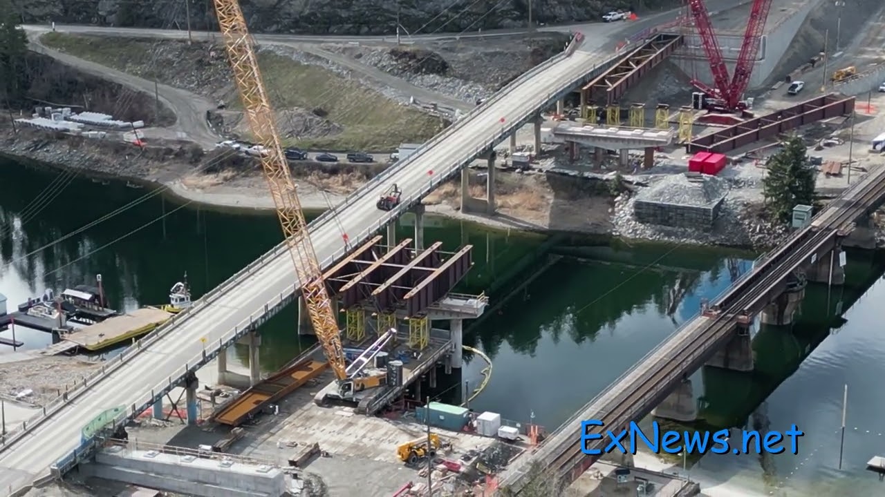 Bruhn Bridge Replacement Sicamous  BC Progress Mid March