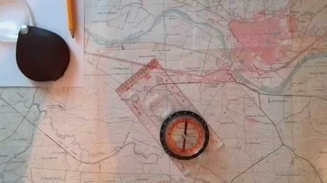 Brújula y mapa.Navegación terrestre.Capitulo 5º. Tipos de Norte.Declinación magnetica
