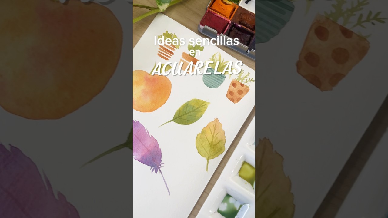 Ideas sencillas para pintar con acuarelas  #acuarela #art #dibujo #tutorial #watercolor