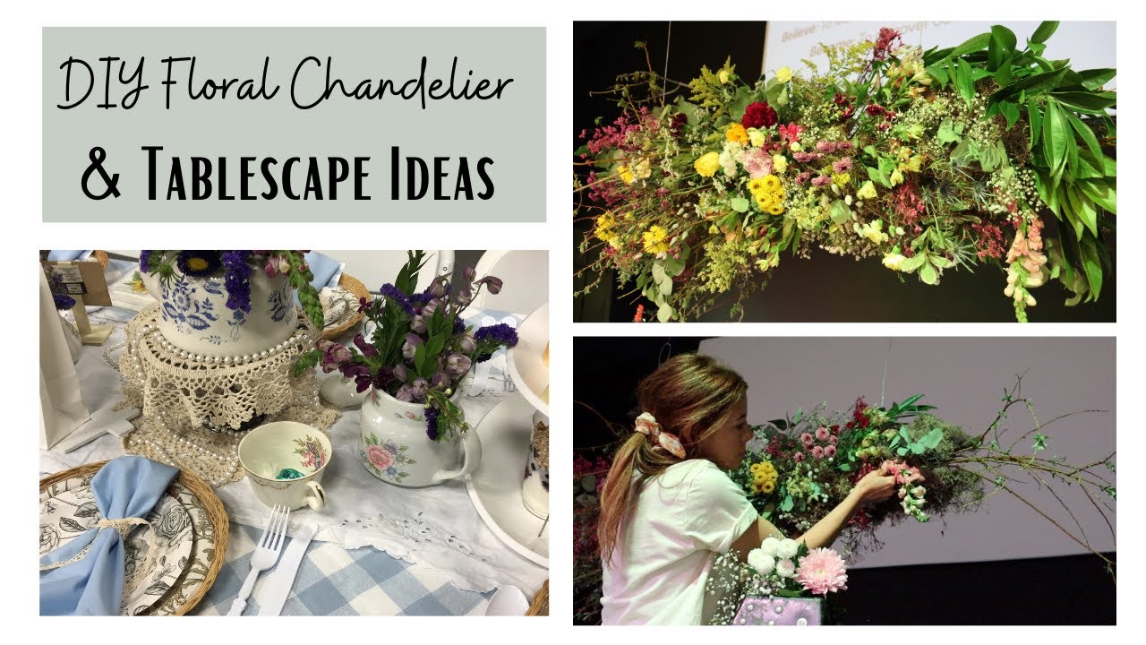 DIY Floral Chandelier & Tablescape Ideas!